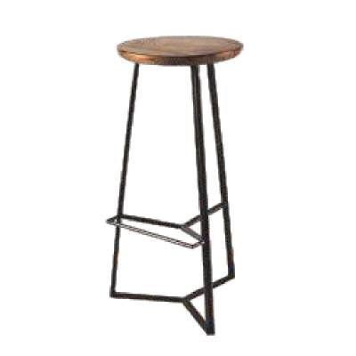 Backless Bar Stool Chair – Stylish Brown Finish by Chair Craft Manufacturers in Tenali