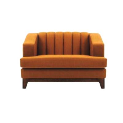 Compact 2-Seater Orange Sofa – Modern Design Manufacturers in Bengaluru