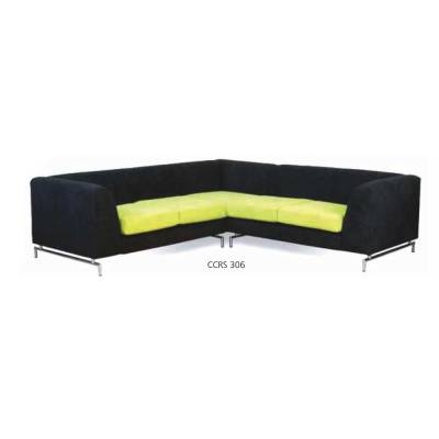 Modern Black Leather L Shape Sofa –Foam Cushions Armrests and Wooden Legs Manufacturers in Bengaluru