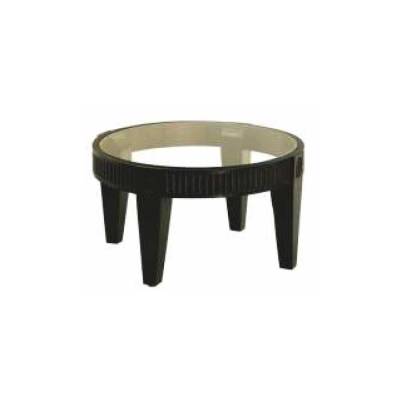 Round Restaurant Table – Wooden and Glass Brown Finish (CCST 604) Manufacturers in Jalpaiguri